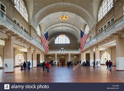 Usa New York Ellis Island Immigration Museum The Registry Room Or