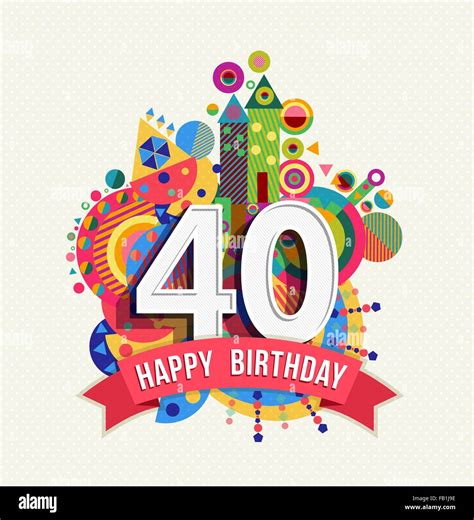 Feliz Cumpleaños 40 Años Celebración Divertida Tarjeta De Felicitación