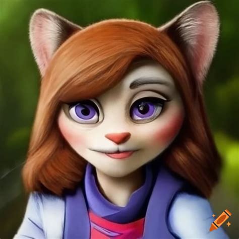Realistic Portrait Of Mabel Pines Morphing Into Judy Hopps On Craiyon