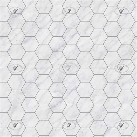 Hexagonal White Marble Floor Tile Texture Seamless 1 21126 White