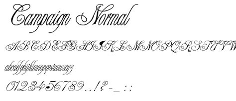 Campaign Normal Font Script Calligraphy