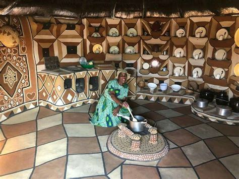 Clay Interior Decorations Of Huts In Village Of Metopos Zimbabwe