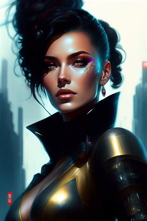 Lexica Cyberpunk Queen Hd Shot Digital Portrait Beautiful