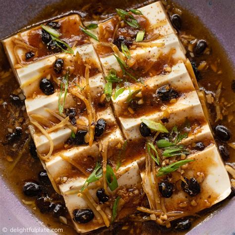 Steamed Tofu In Black Bean Sauce Delightful Plate