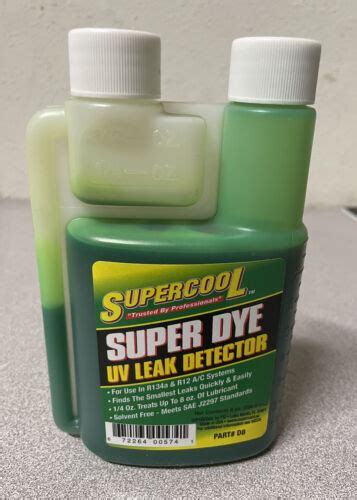 Tsi Supercool 22816 Yellow Sae Certified Super Dye 8 Oz Ac Fluid