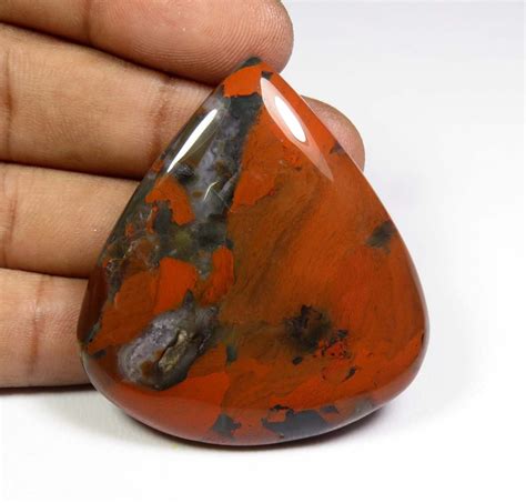 Red Brecciated Jasper Brecciated Jasper Cabochon Unique Etsy