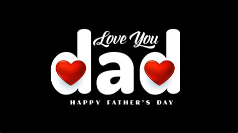 Love You Dad Wallpaper K Happy Fathers Day Red Hearts