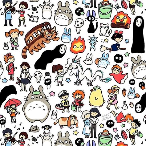 Many Different Cartoon Characters Are Grouped Together