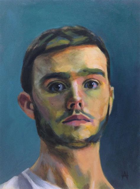 Self portrait in acrylic | Portrait painting tutorial, Portrait drawing, Acrylic portrait painting