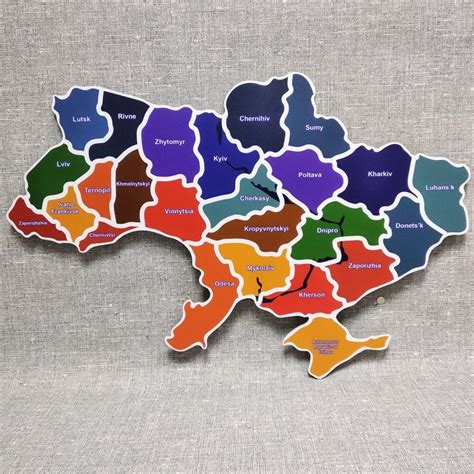 Карта Украины. Пластиковый стенд (Англ. язык) от Мир стендов - 100741721