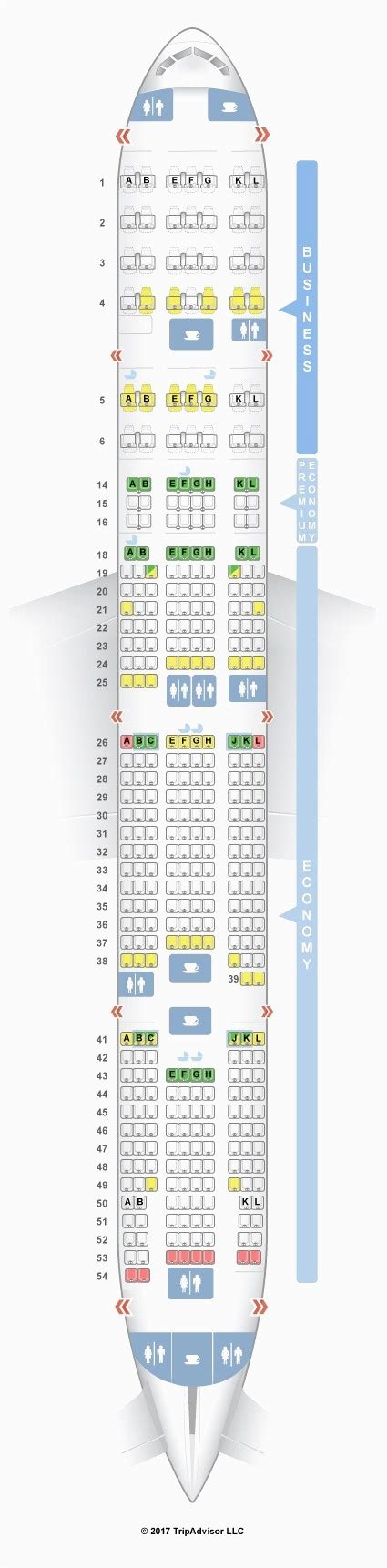 Seatguru Seat Map Air Canada Boeing 777 300er 77w Three Class V1 187