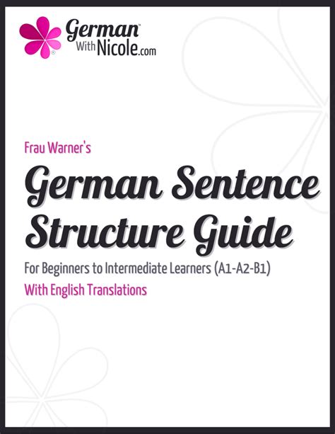 A1 A2 B1 German Sentence Structure Guide