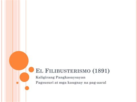 Ppt El Filibusterismo 1891 Powerpoint Presentation Free Download