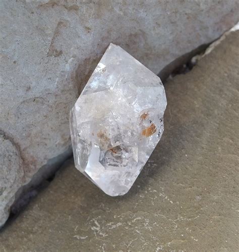 Herkimer Diamond Quartz Crystal Double Terminated Point Raw Etsy