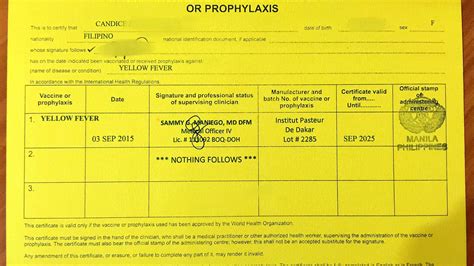 The international certificate of vaccination or prophylaxis (icvp), also known as the carte jaune or yellow card, is an official vaccination report created by the world health organization (who). International Certificate Of Vaccination For Yellow Fever ...