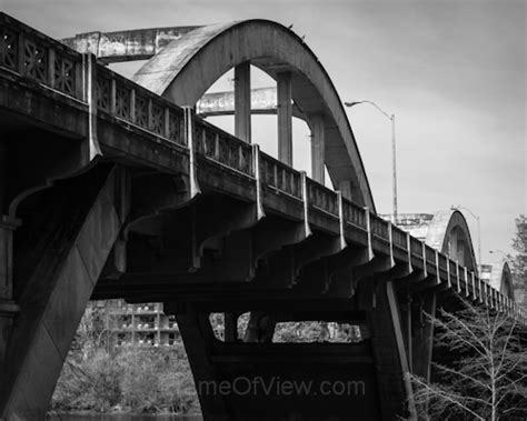 Caveman Bridge From Riverside Park Frame Of View