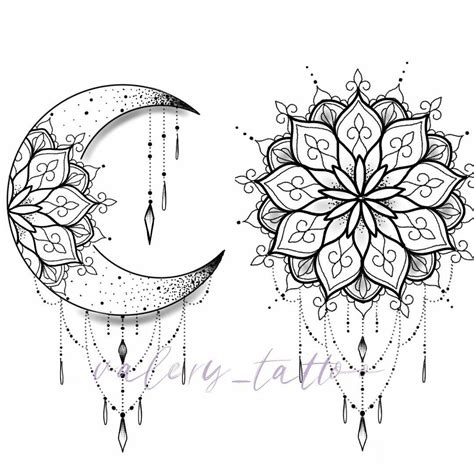 Mandala Tattoo Design Dotwork Tattoo Mandala Moon Tattoo Designs