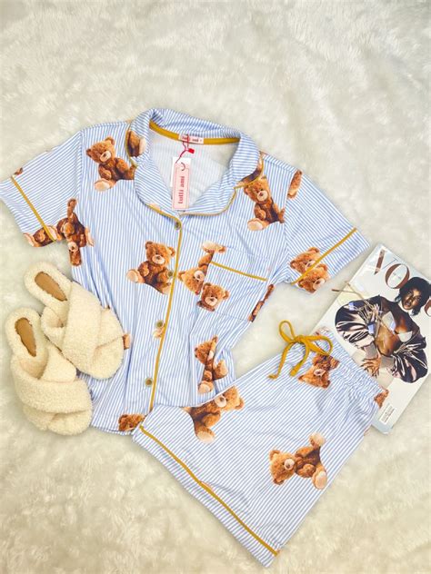 Pijama Feminino Americano Curto Agda New Bear Ursos Tutti Ami