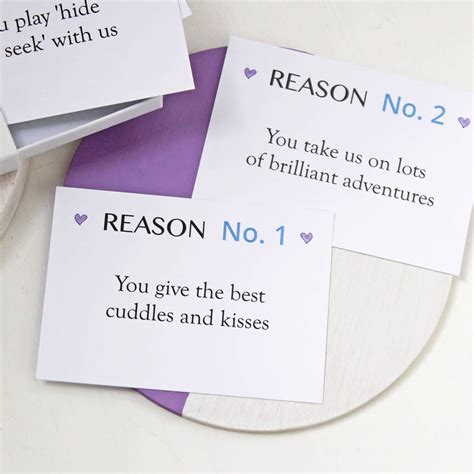 Personalised Reasons I Love Dad Notes By Martha Brook