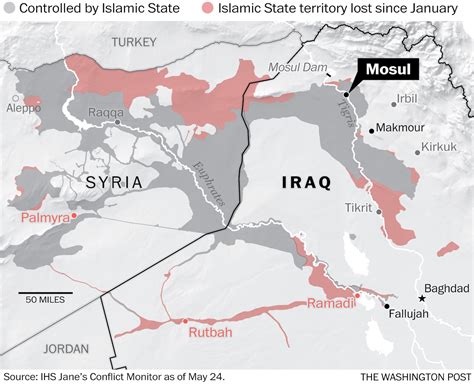 islamic state has lost this much territory in iraq and syria this year the washington post