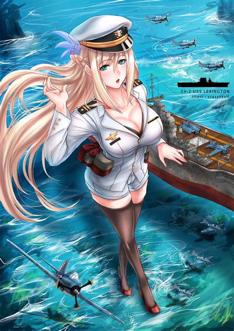 jiun kim fan art lexington in warship girls r