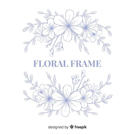 Free Vector Hand Drawn Floral Frame