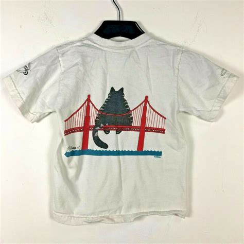 San Francisco B Kliban Cat T Shirt Boys Sz S Crazy Golden Gate Etsy