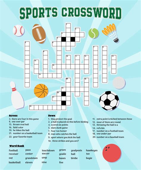 Printable Crossword Puzzles Sports Printable Crossword Puzzles Gambaran