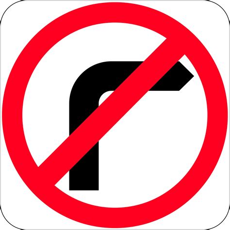 No Right Turn Symbol In Roundel Road Signs Uss