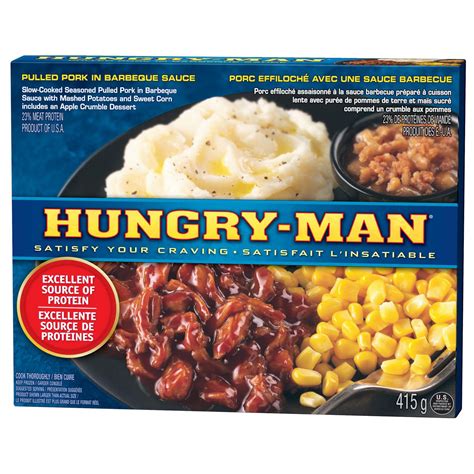 Hungry Man Pulled Pork In Barbeque Sauce Frozen Meals Walmart Canada