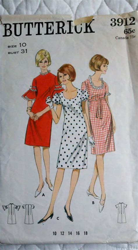 vintage 1960s womens sewing pattern butterick by sutlerssundries 9 99 vintage clothes