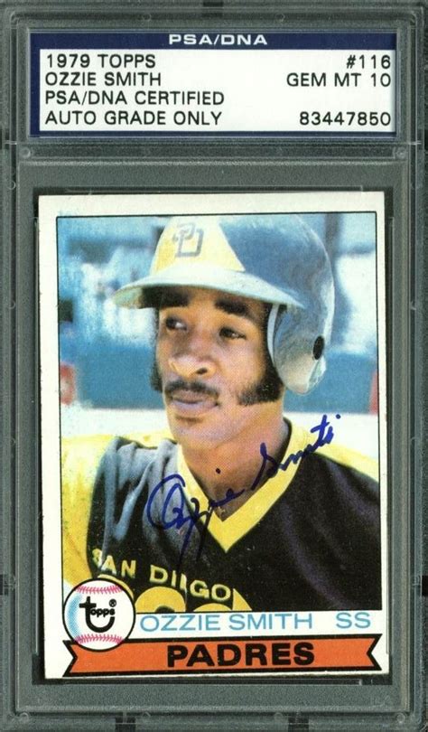 Ozzie smith is widely regarded as the finest fielding shortstop of all time. Lot Detail - Ozzie Smith Signed 1979 Topps Rookie Card - PSA/DNA Graded GEM MINT 10!