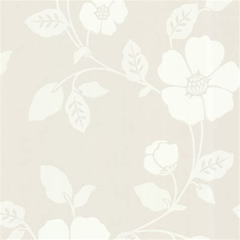 Zync Cream Modern Floral Wallpaper Swatch Contemporary