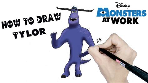 How To Draw Tylor Tuskmon From Monsters At Work Youtube