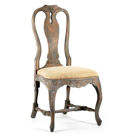 One dining chair from 19th century. Antique Verdigris French Provence Hemp Dining Chair ...