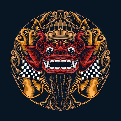 Download Balinese Barong With Ornament Vector For Free Artofit