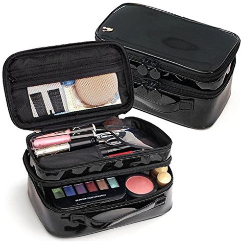 Large Capacity Cosmetic Bag Makeup Brush Holder Organizer Double Layer