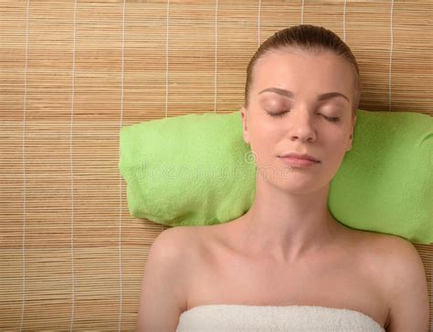 Beautiful Young Woman Relaxing In The Spa Salon Stock Image Image Of Person Pampering 53036349
