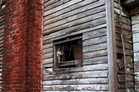 Old Creepy Scary Wooden Overgrown Abandoned Mansion Broken Window