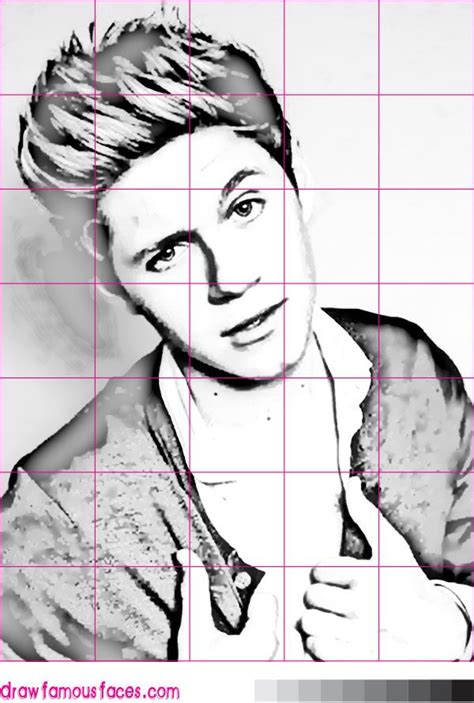 Step by step drawing tutorial on how to draw niall horan. How to Draw Niall Horan from One Direction | Draw Famous ...