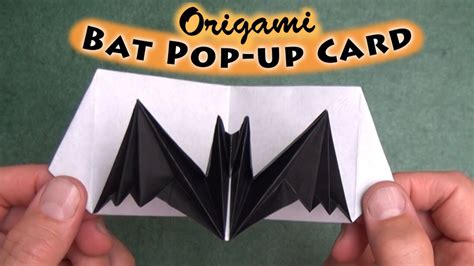 Origami Bat Pop Up Card Youtube