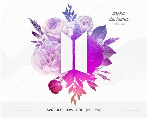 Bts Logo With Flowers