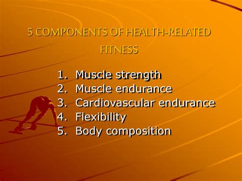 Ppt 5 Components Of Health Related Fitness Powerpoint Presentation