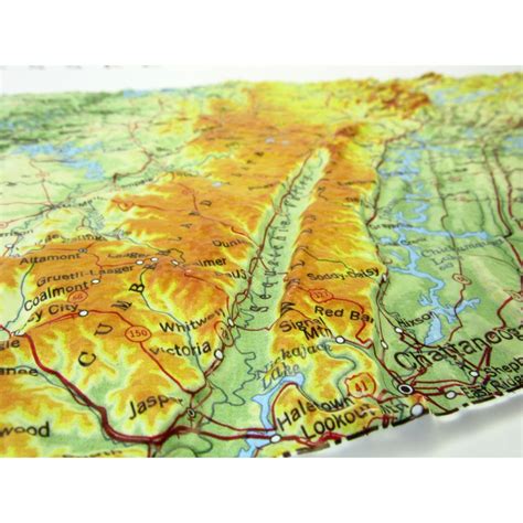 Hubbard Scientific Raised Relief Map Tennessee State Map Hubbard