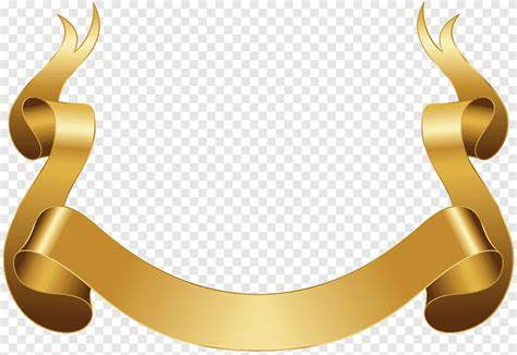 Poster Gold Banner Ribbon Material Png Pngegg