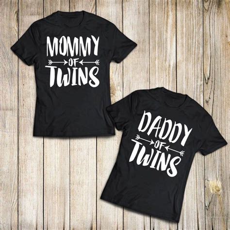 Maybe you would like to learn more about one of these? Mom Dad Of Twins Familly Matching Set T-Shirts Mommy Daddy ...