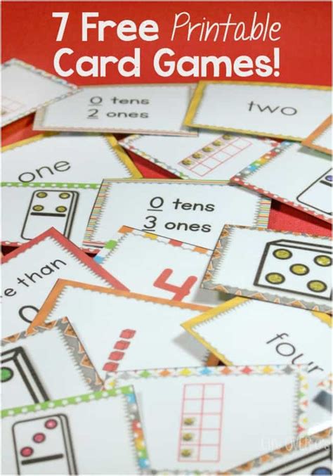7 Free Card Games For Counting To Five And Much More