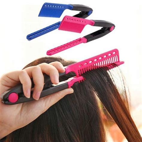 Buy 1pc Straight Hair Comb V Type Hair Straightener For Women Men Hair Style