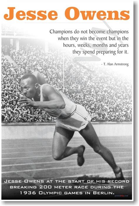 Motivational and inspirational quotes citations, saying, passage, extracts from artist, scientists, politicians, celebrities, personalities, wisdom and truth. Jesse Owens - NEW Famous African American Athlete Quote POSTER | eBay