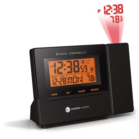 Projection alarm clock radios with digital fm presets. Atomic Projection Alarm Clock Temperature Indoor Wall ...